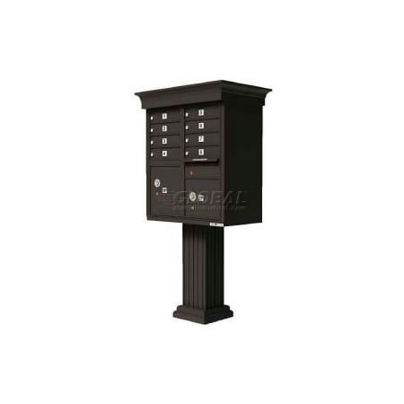 Florence Mfg Co Vital Cluster Box Unit w/Vogue Classic Accessories, 8 Unit & 2 Parcel Lockers, Dark Bronze 1570-8VDB